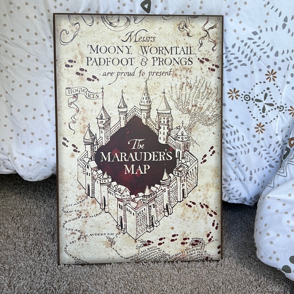 Marauder’s Map Wood Poster